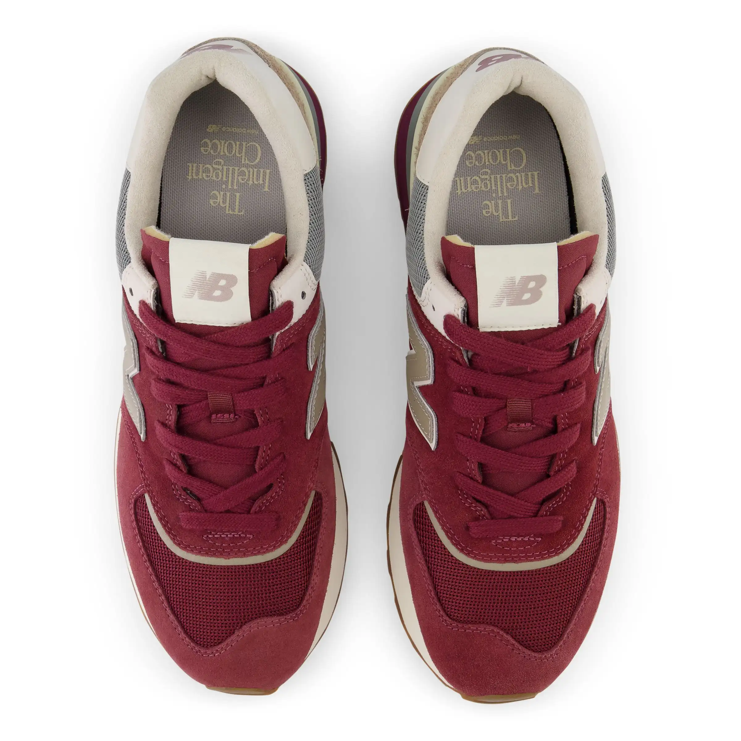 U574LG - Burgundy with Beige