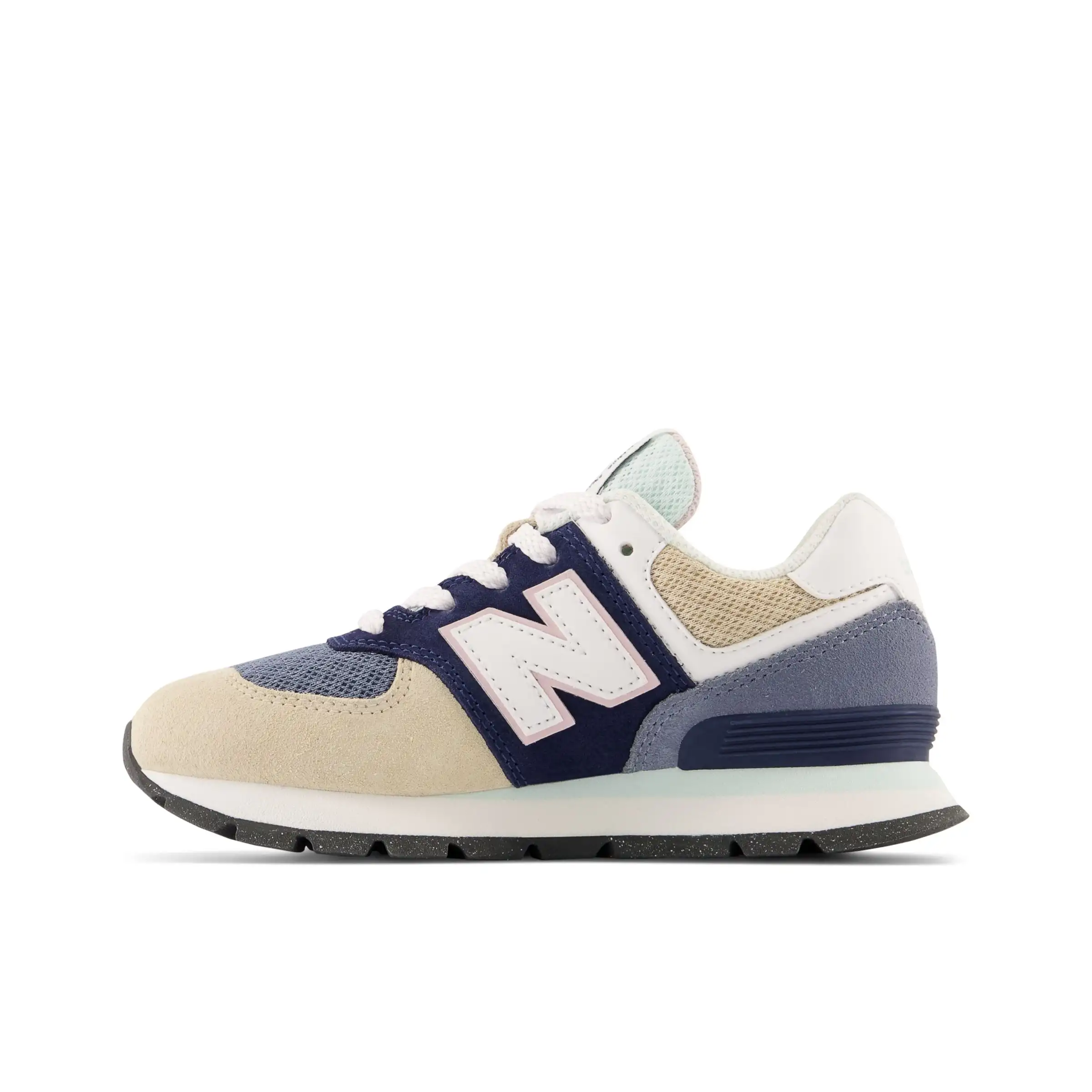 574 - NB Navy with Light Surf and Washed Pink