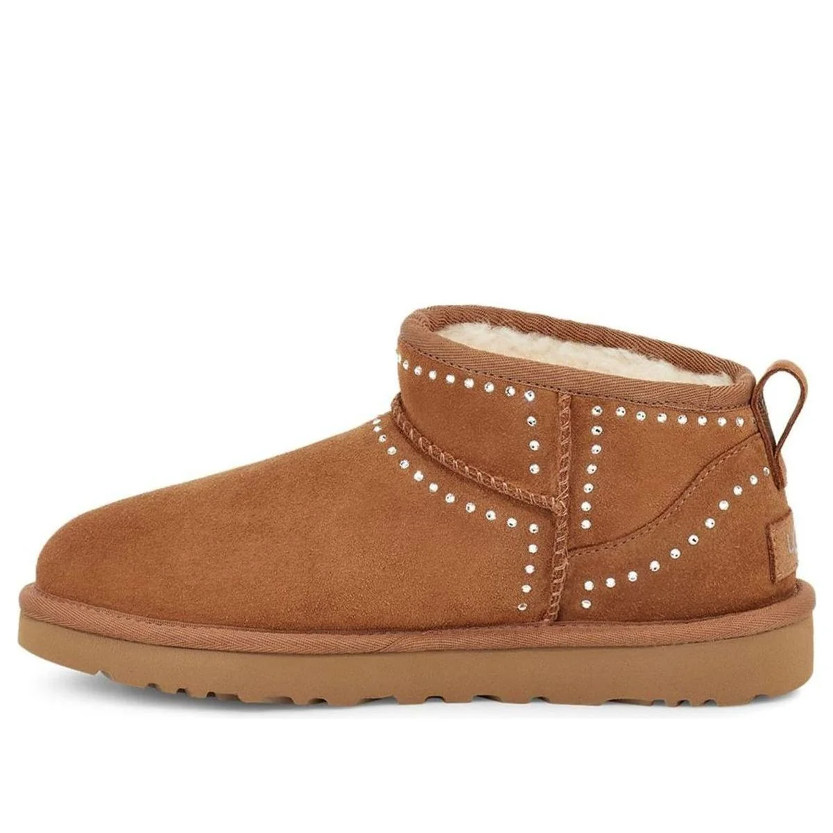 (WMNS) UGG Classic Ultra Mini Bling 'Chestnut' 1119871-CHE