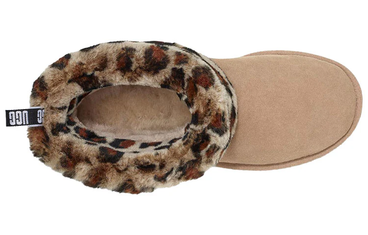 (WMNS) UGG Fluff Mini Quilted Leopard Fleece Lined 'Leopard print' 1105358-AMP