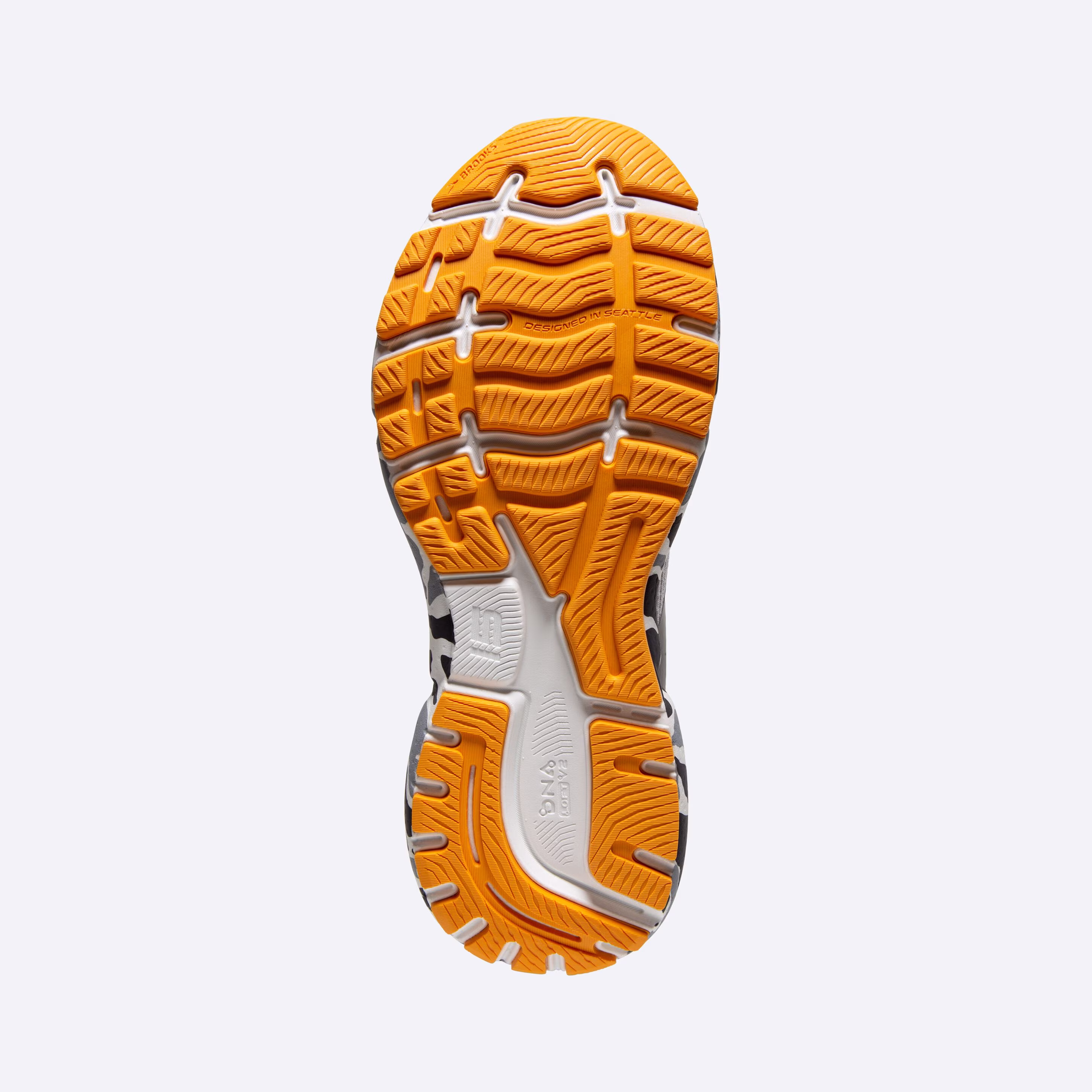 Men's Brooks, Ghost 15 Neutral Running Shoe -- Blanc/Gray/Sunflower