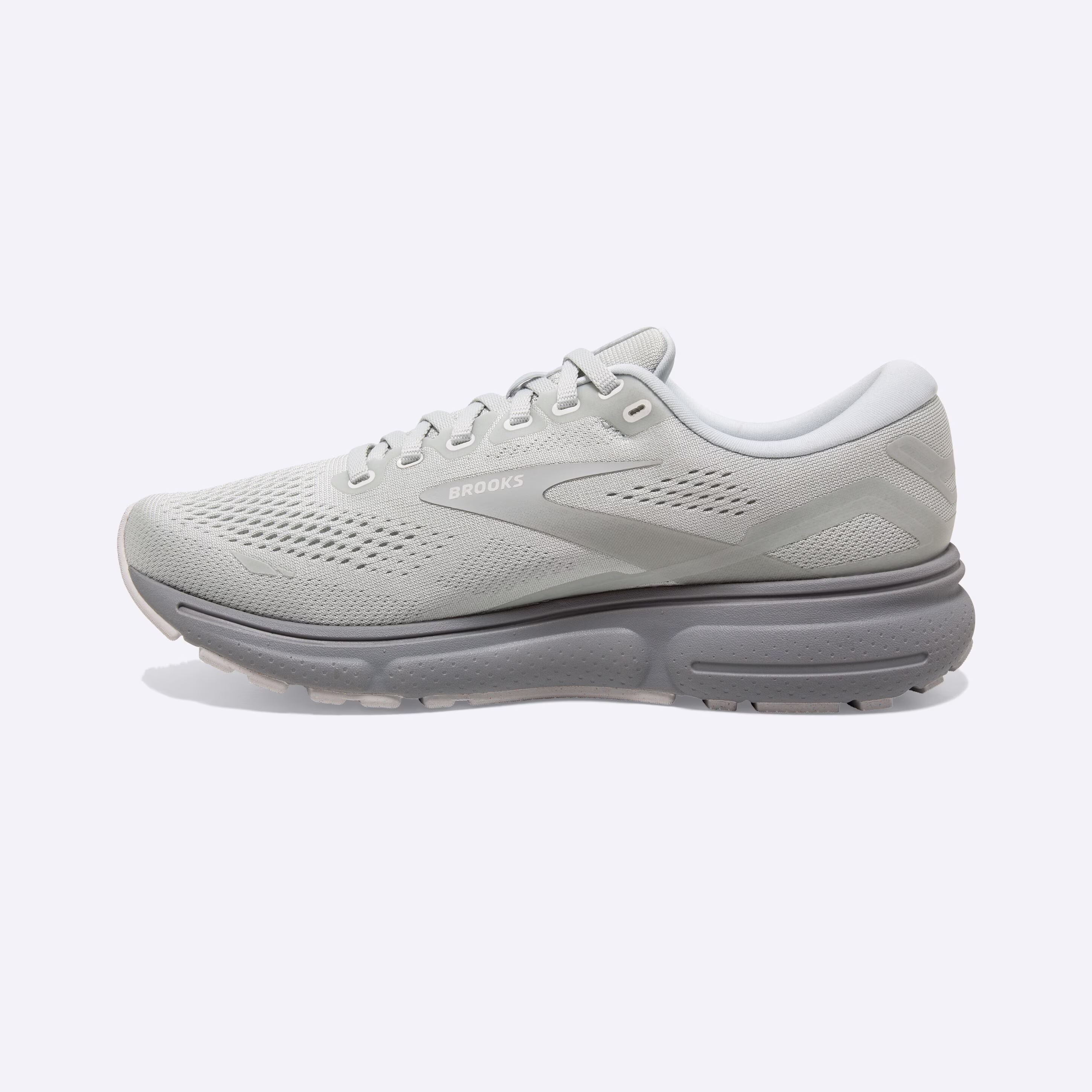 Men's Brooks, Ghost 15 Neutral Running Shoe -- Illusion/White (Green Silence)