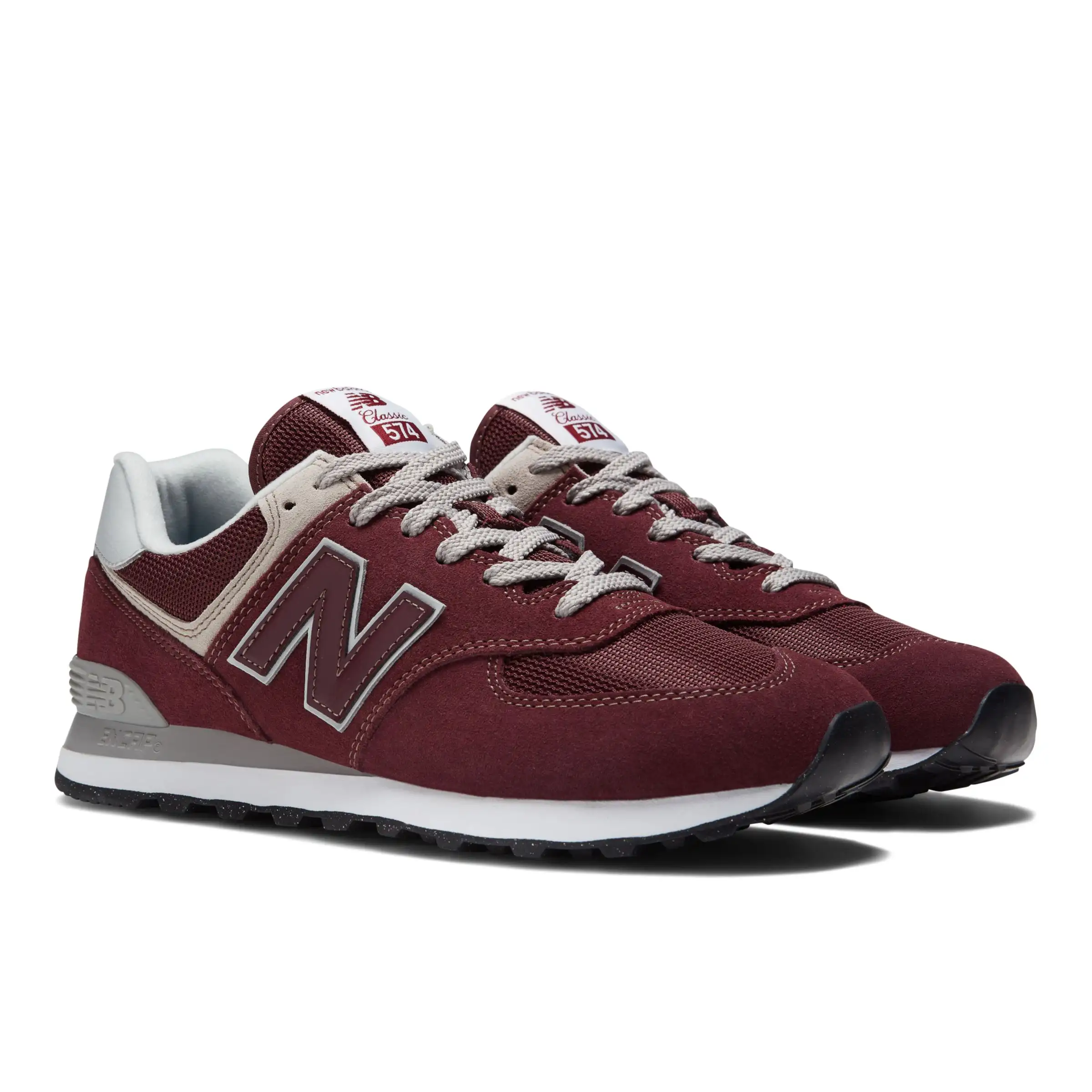 574 Core - Burgundy with White