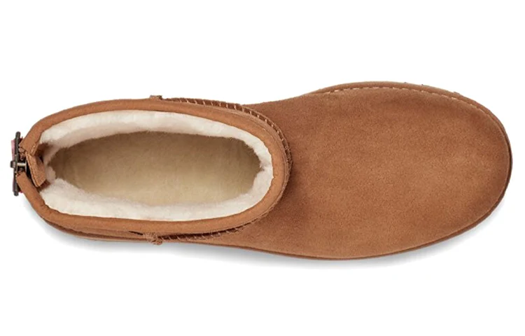 (WMNS) UGG Classic Mini Logo Zip 'Chestnut' 1122671-CHE