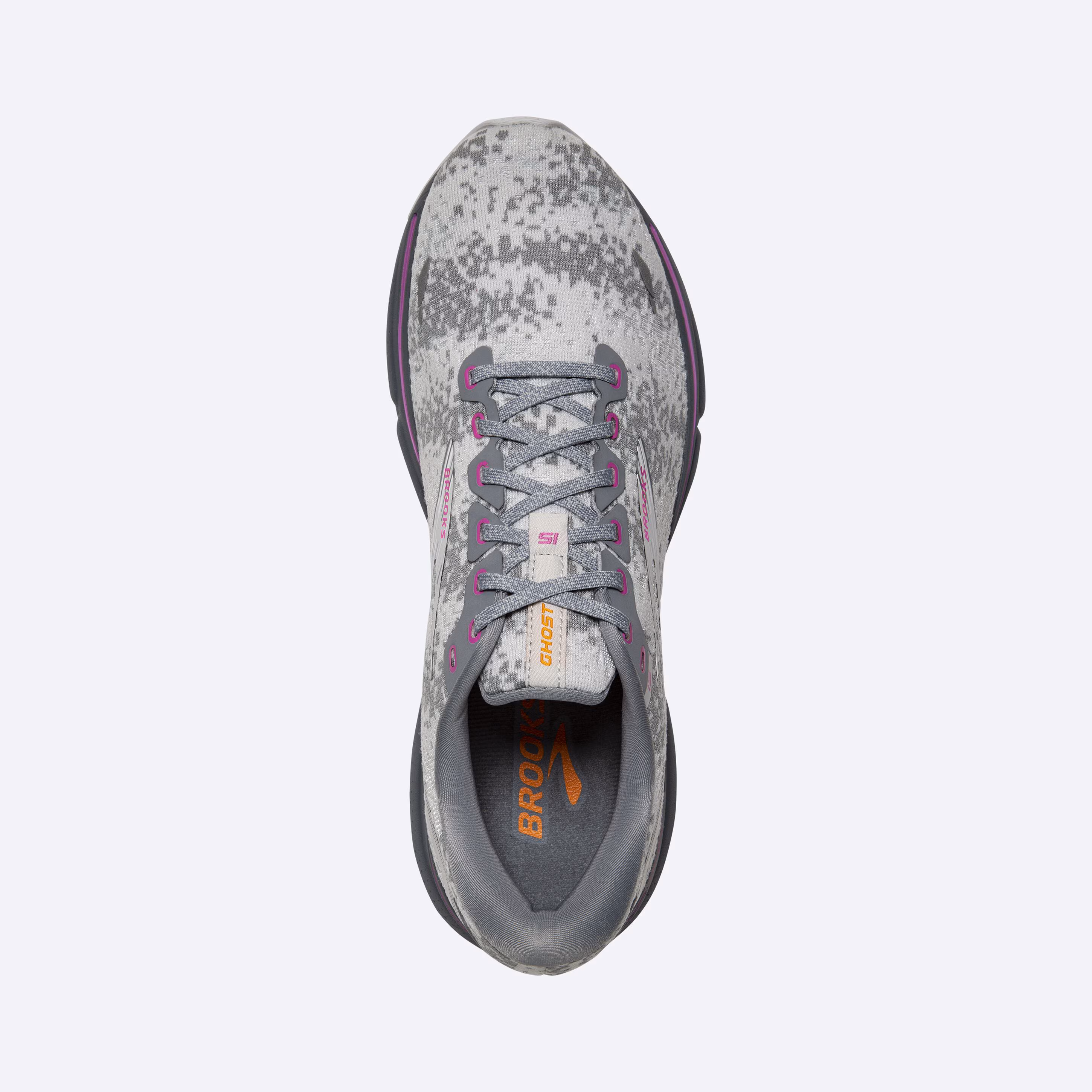 Women's Ghost 15 Neutral Running Shoe -- White/Oyster/Oriole