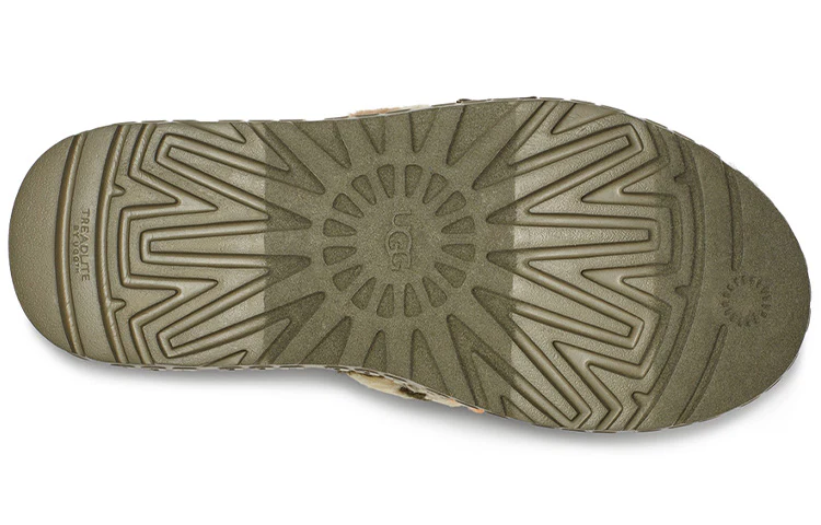 (WMNS) UGG Fluffita Cali Collage Slipper Olive Green 1118750-OLV