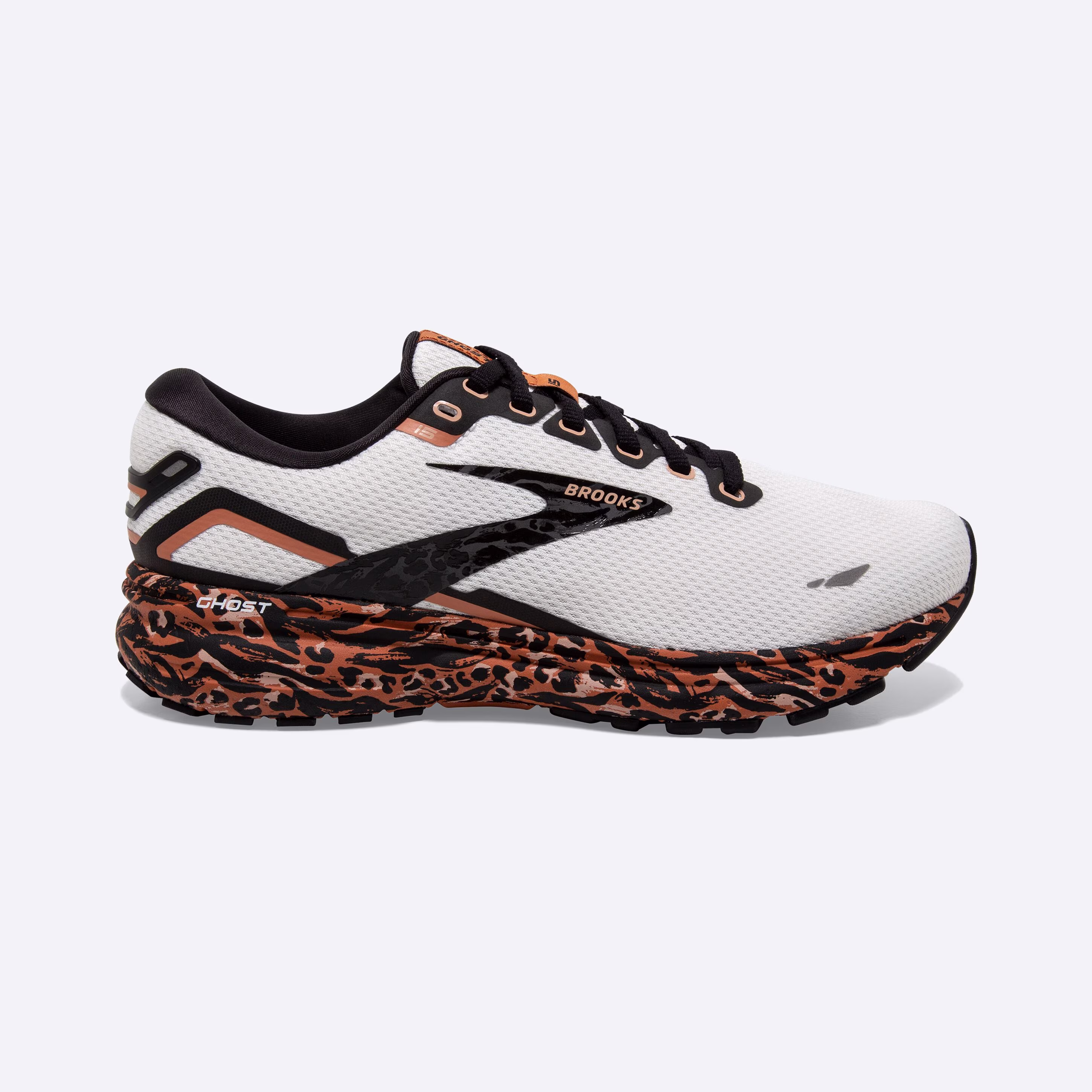 Women's Brooks, Ghost 15 Neutral Running Shoe -- Sunburn/Maple/Black