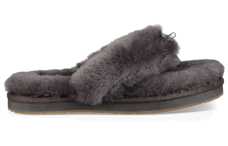 (WMNS) UGG Fluff Flip Flop III 1100250-GREY