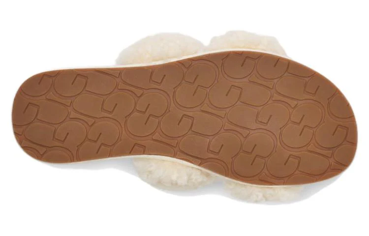 (WMNS) UGG Maxi Curly Scuffetta Slippers 'Cozy Minimalist Beige' 1130837-CYNT