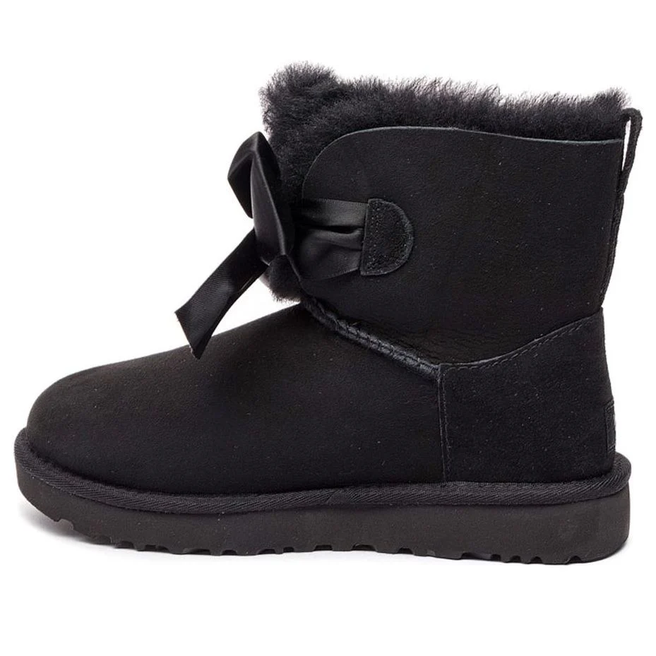 (WMNS) UGG Gita Bow Mini Fleece Lined Black 1098360-BLK