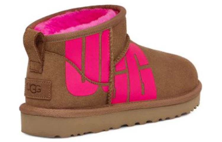 (WMNS) UGG Classic Ultra Mini Broken Logo 'Chestnut Pink' 1126373-CTPNK