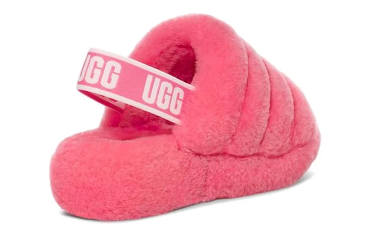 (WMNS) UGG Fluff Yeah Slide Minimalistic Thick Sole Slipper Rose Pink 1095119-PKRS