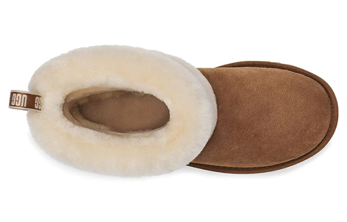 (WMNS) UGG Classic Mini Fluff Quilted Boot 'Chestnut Brown' 1098533-CHE