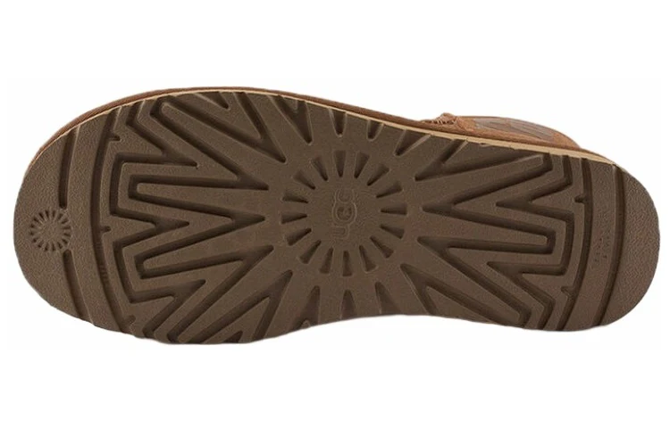 (WMNS) UGG Classic Mini UGG Rubber Logo 'Chestnut' 1108231-CHE