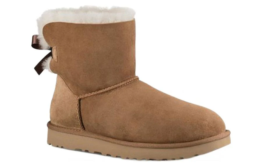 (WMNS) UGG Australia Mini Bailey Bow II Chestnut Boots 1016501-CHE