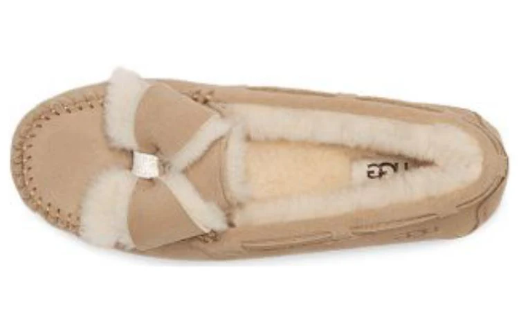 (WMNS) UGG Dakota Fur Bow 'Sand' 1138373-SAN