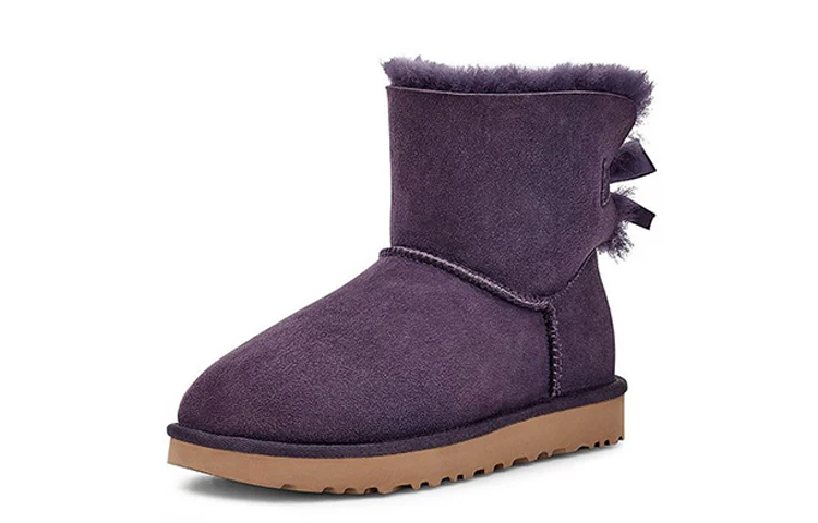 (WMNS) UGG Mini Bailey Bow II Fleece Lined Purple 1016501-NSAD