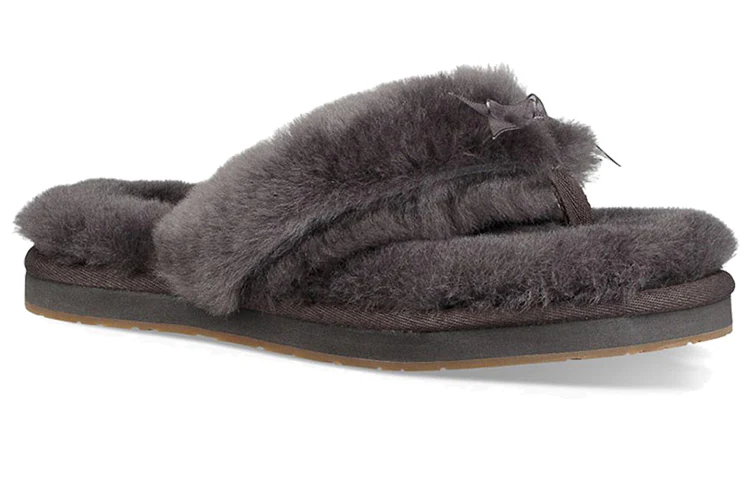 (WMNS) UGG Fluff Flip Flop III 1100250-GREY