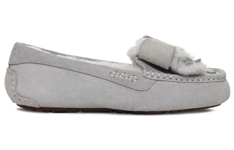 (WMNS) UGG Ansley Bow Slipper 'Light Grey' 1113470-LGRY