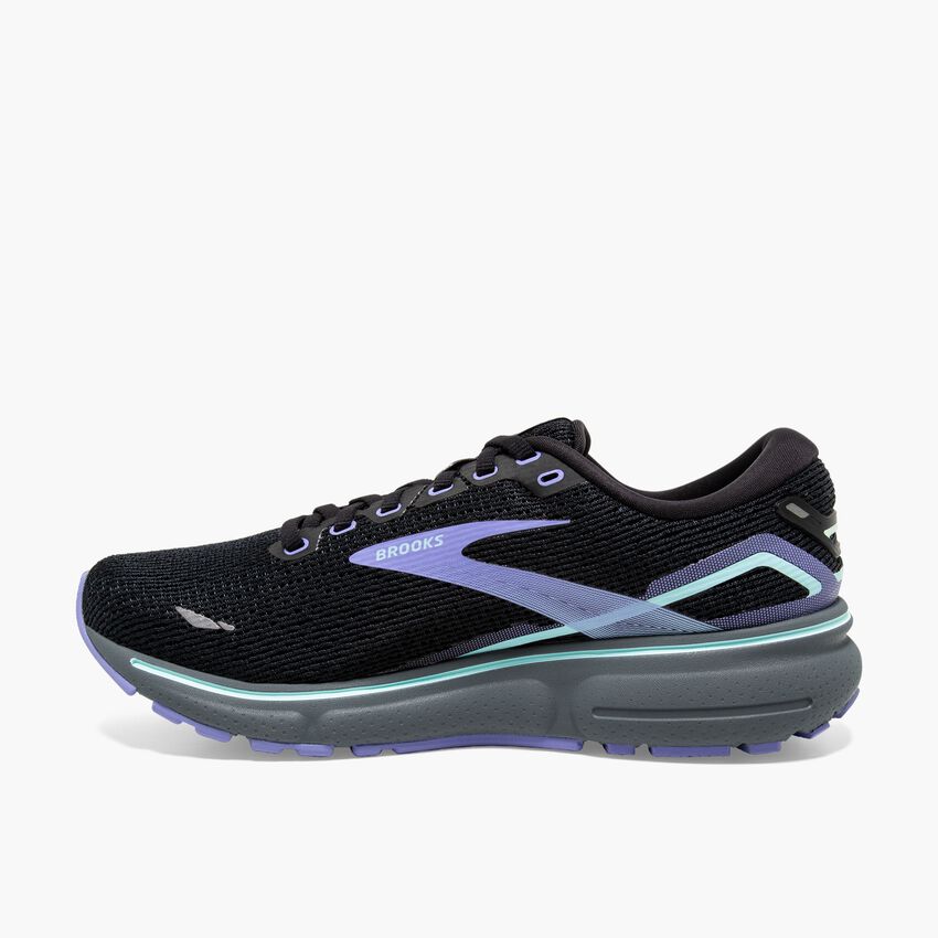 Women's Brooks, Ghost 15 Running Shoe - Black/Jacaranda/Salt
