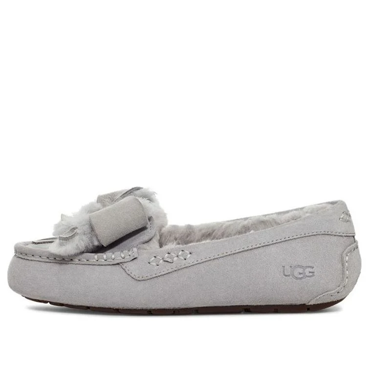 (WMNS) UGG Ansley Bow Slipper 'Light Grey' 1113470-LGRY