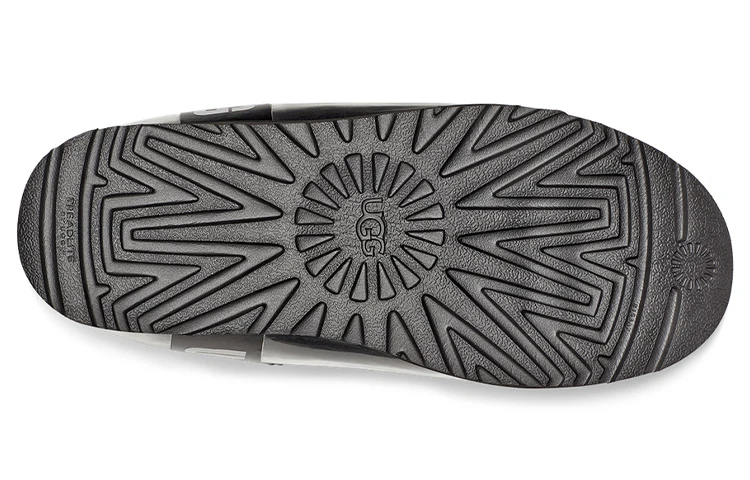 (WMNS) UGG Classic Clear Mini Large LOGO Fleece Lined Black 1113190-BLK