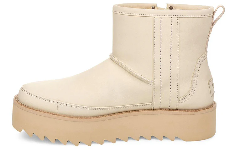 (WMNS) UGG F19 Classic Rebel Biker Mini Fleece Lined Pink 1105313-BONE