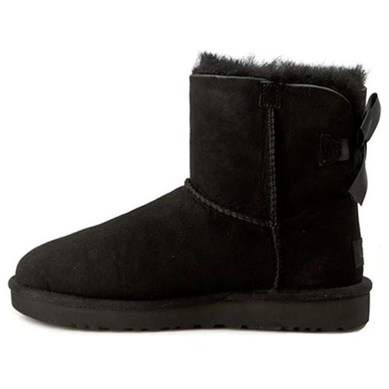 (WMNS) UGG Mini Bailey Bow II Classic Fleece Lined Black 1016501-BLK