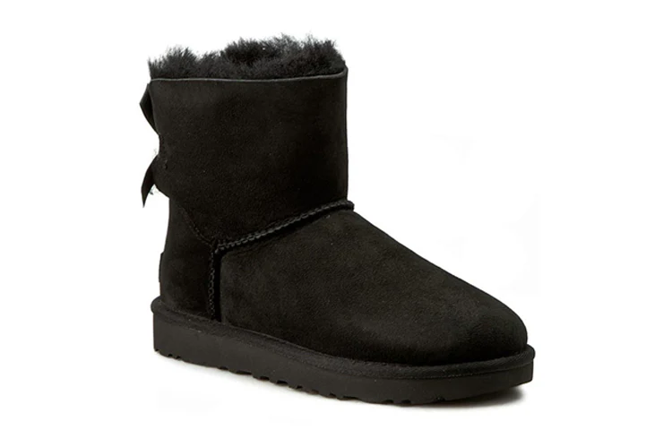 (WMNS) UGG Mini Bailey Bow II Classic Fleece Lined Black 1016501-BLK