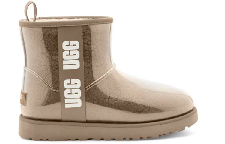 (WMNS) UGG Classic Clear Mini Large LOGO Fleece Lined '' 1113190-NCHS