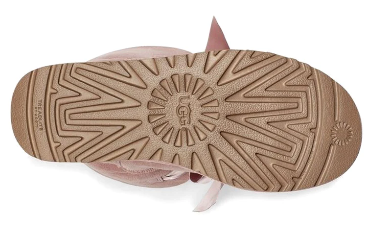 (WMNS) UGG Gita Bow Mini Cozy Stay Warm Plush Fleece Lined Pink 1098360-PCRY