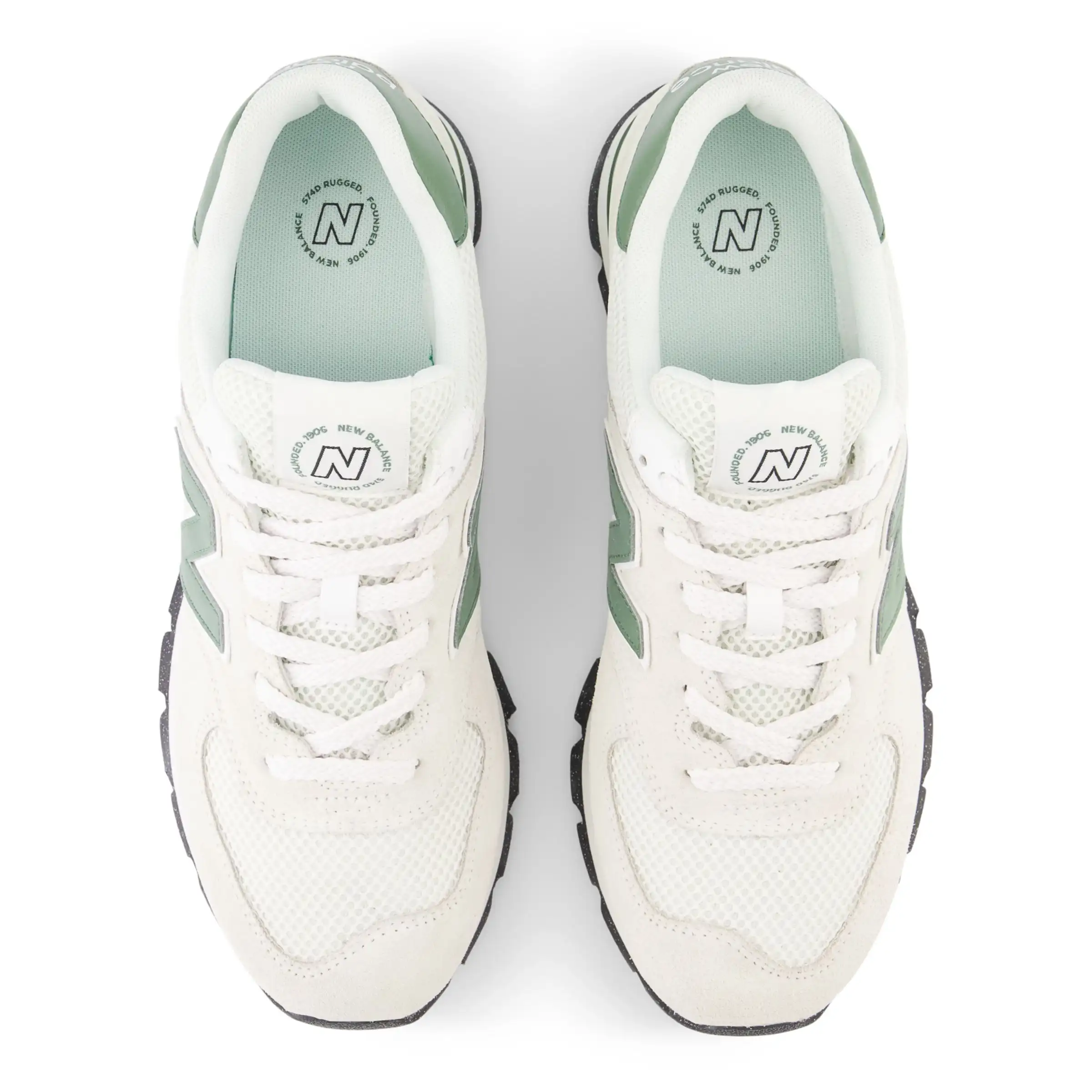 574 - White with Green