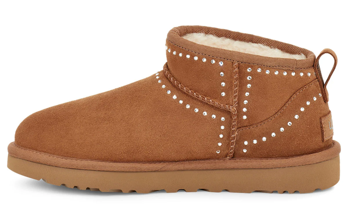 (WMNS) UGG Classic Ultra Mini Bling 'Chestnut' 1119871-CHE