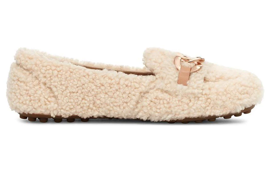 (WMNS) UGG SlipOn Comfortable Loafers 'Cream White' 1153515-NAT