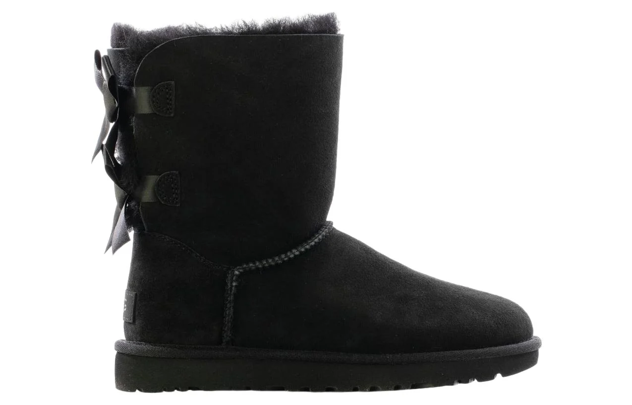 (WMNS) UGG Mini Bailey Bow II Boot Fleece Lined Black 1016225-BLK