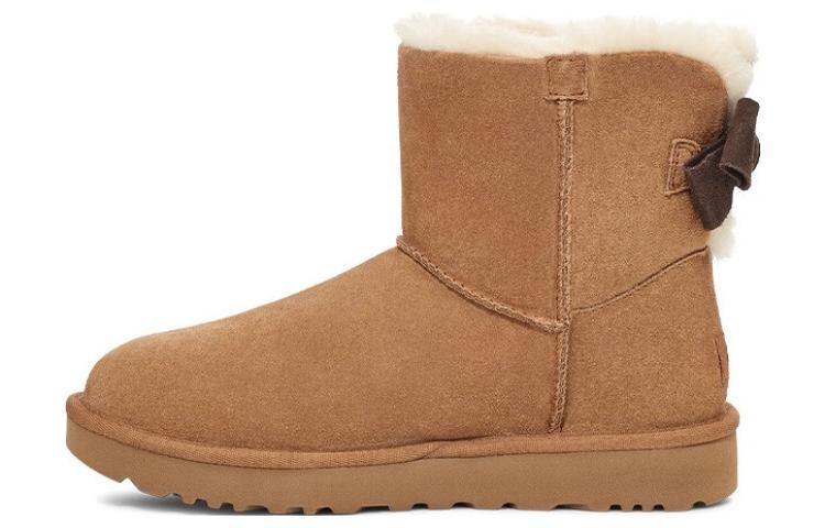 (WMNS) UGG Mini Bailey Suede Bow for 'Chestnut' 1153514-CHE