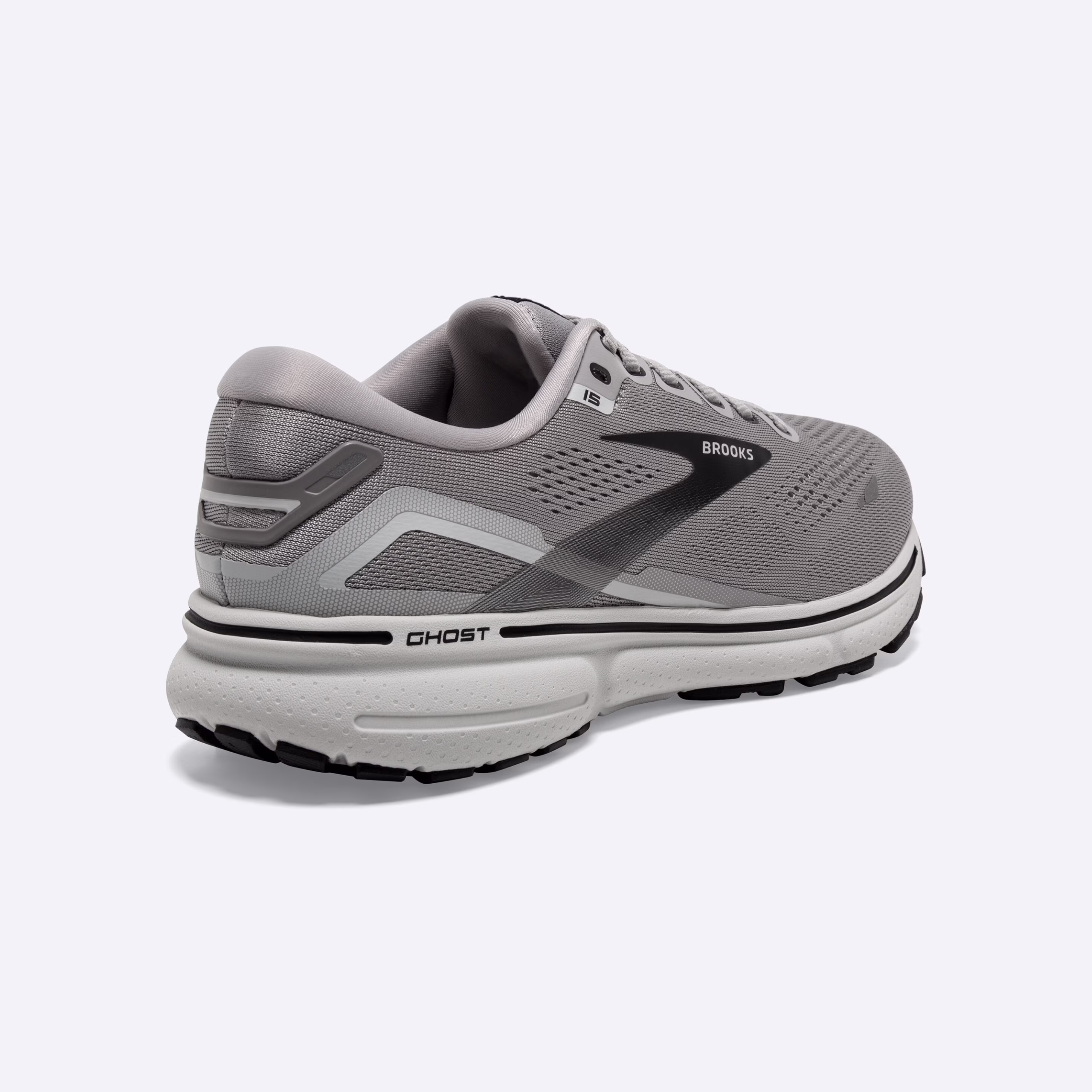 Men's Brooks, Ghost 15 Neutral Running Shoe -- Alloy/Oyster/Black
