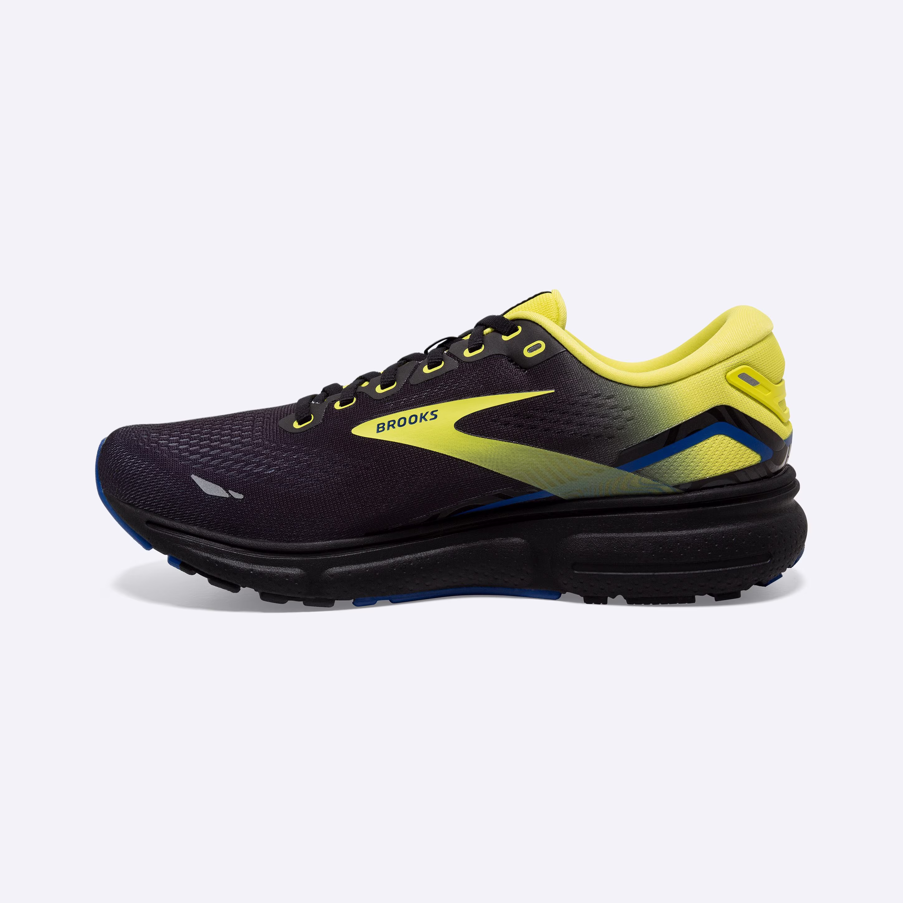 Men's Brooks, Ghost 15 Neutral Running Shoe -- Black/Nightlife/Blue