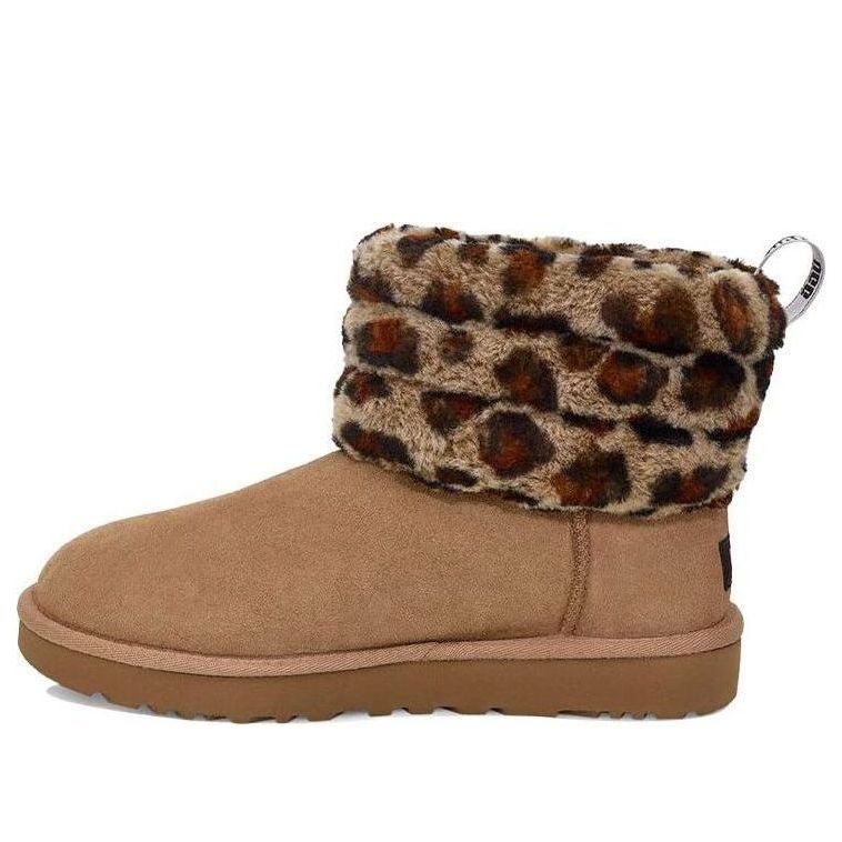 (WMNS) UGG Fluff Mini Quilted Leopard Fleece Lined 'Leopard print' 1105358-AMP