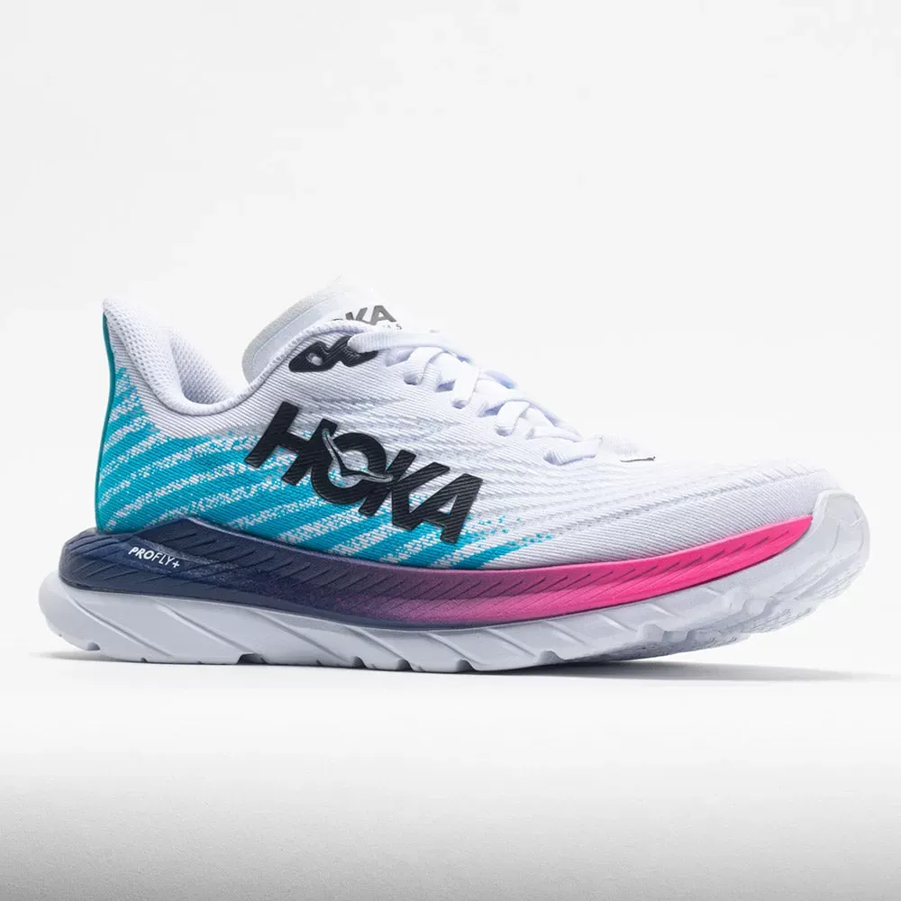 Hoka One One Mach 5 Women's White/Scuba Blue