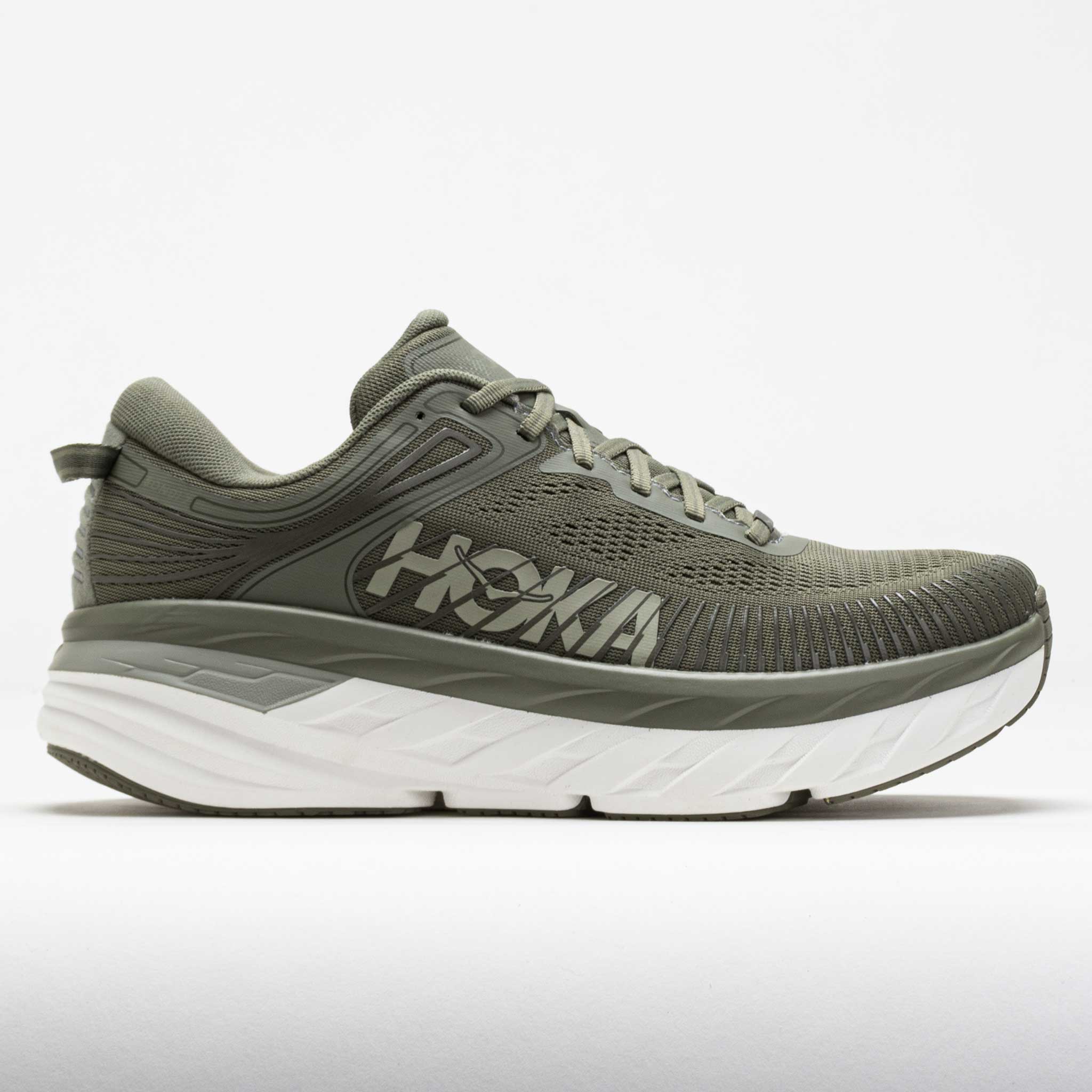 HOKA Bondi 7 Men's Olive Haze/White