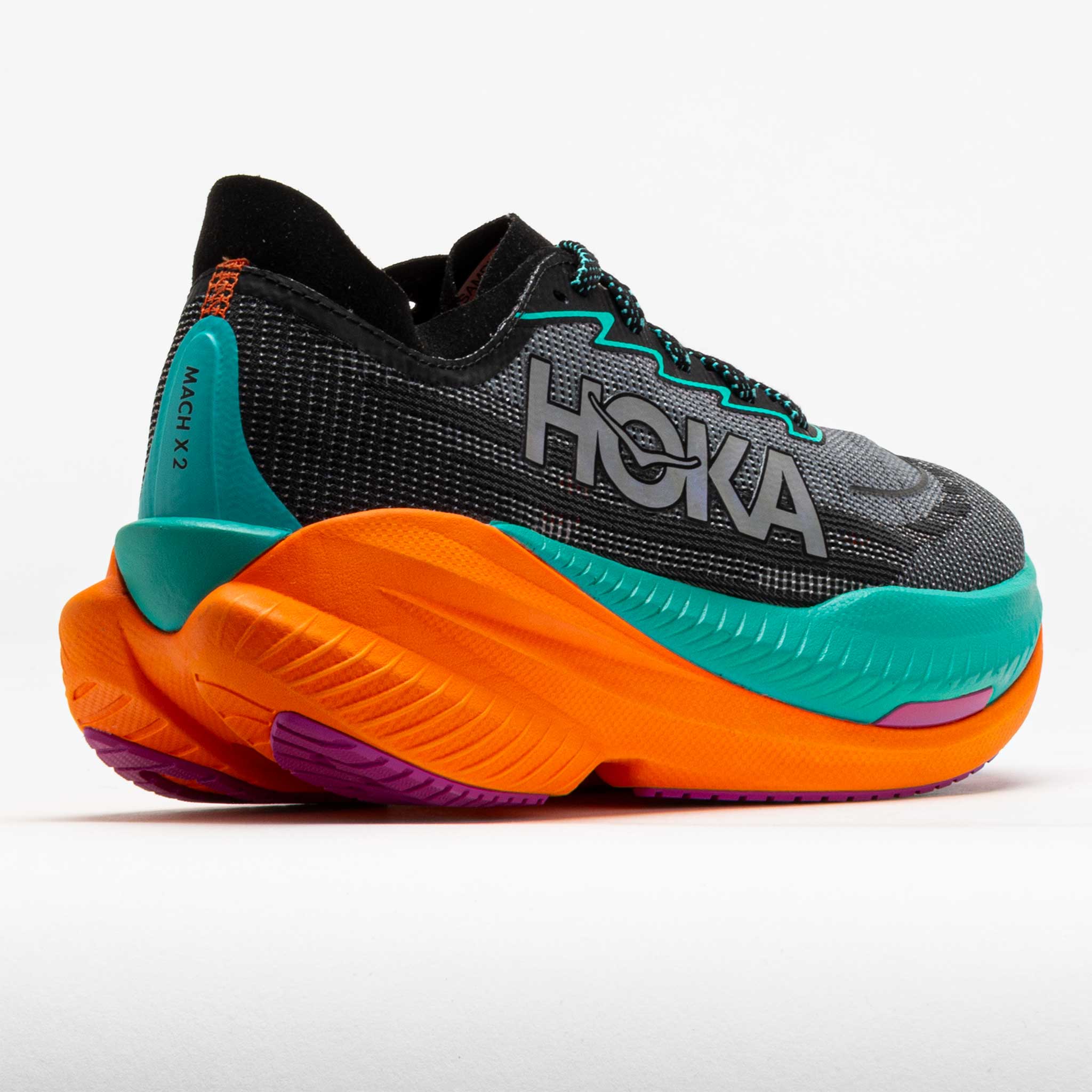 HOKA Mach X 2 Men's Black/Electric Aqua
