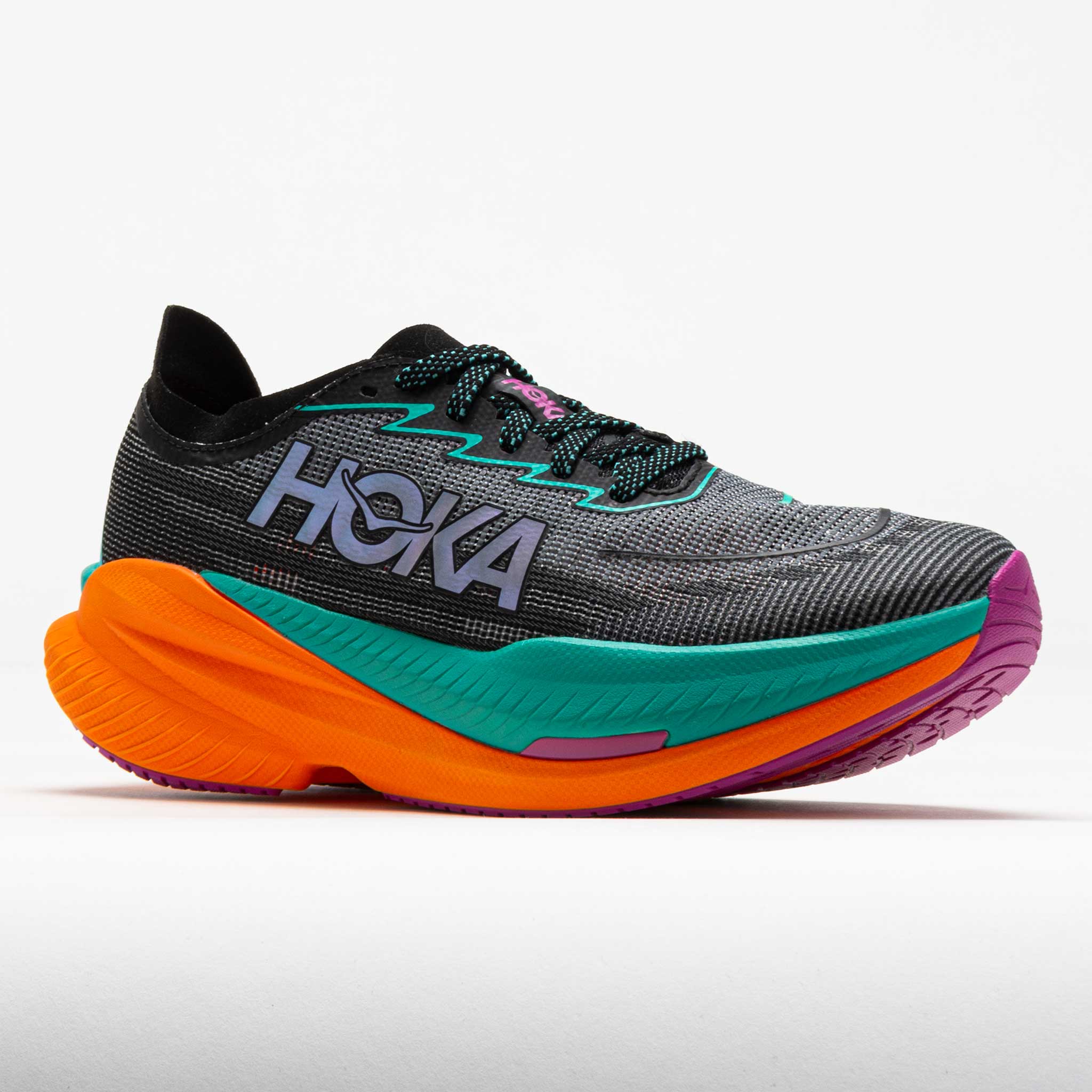 HOKA Mach X 2 Men's Black/Electric Aqua