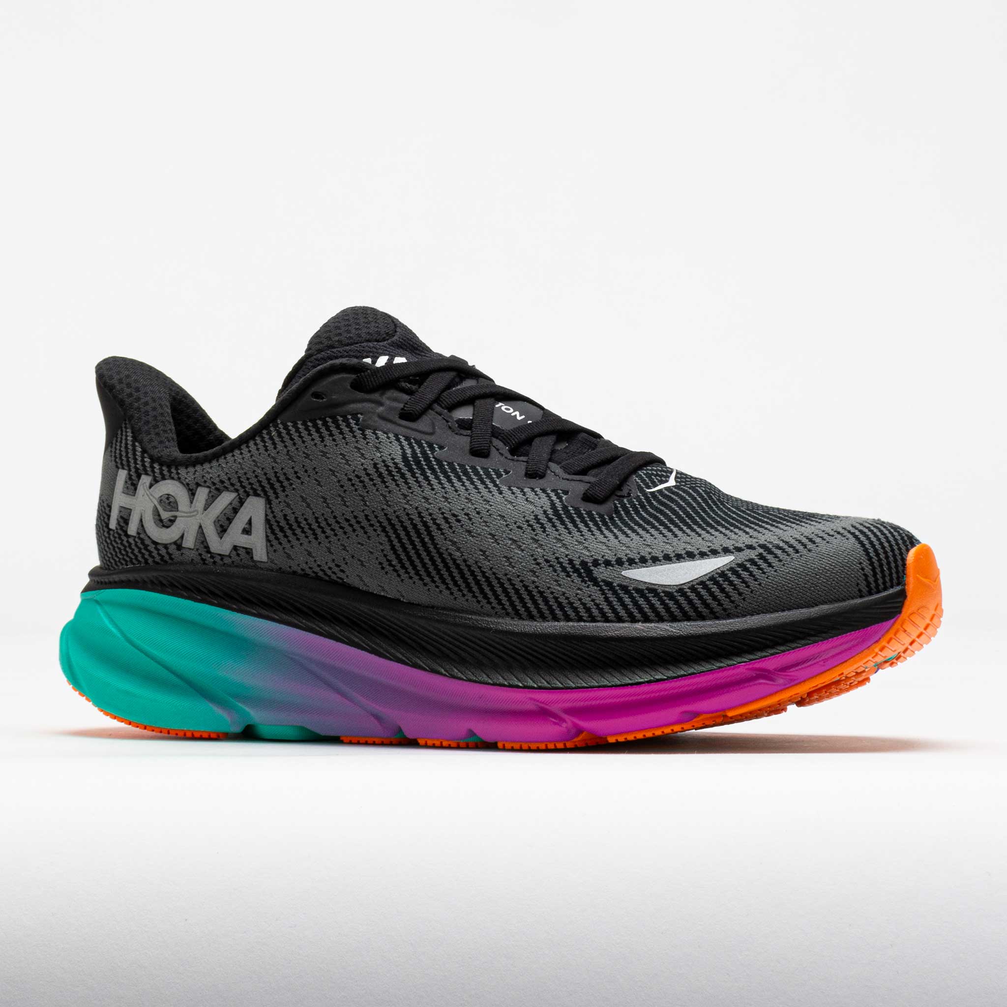 HOKA Clifton 9 GTX Men's Black/Electric Aqua