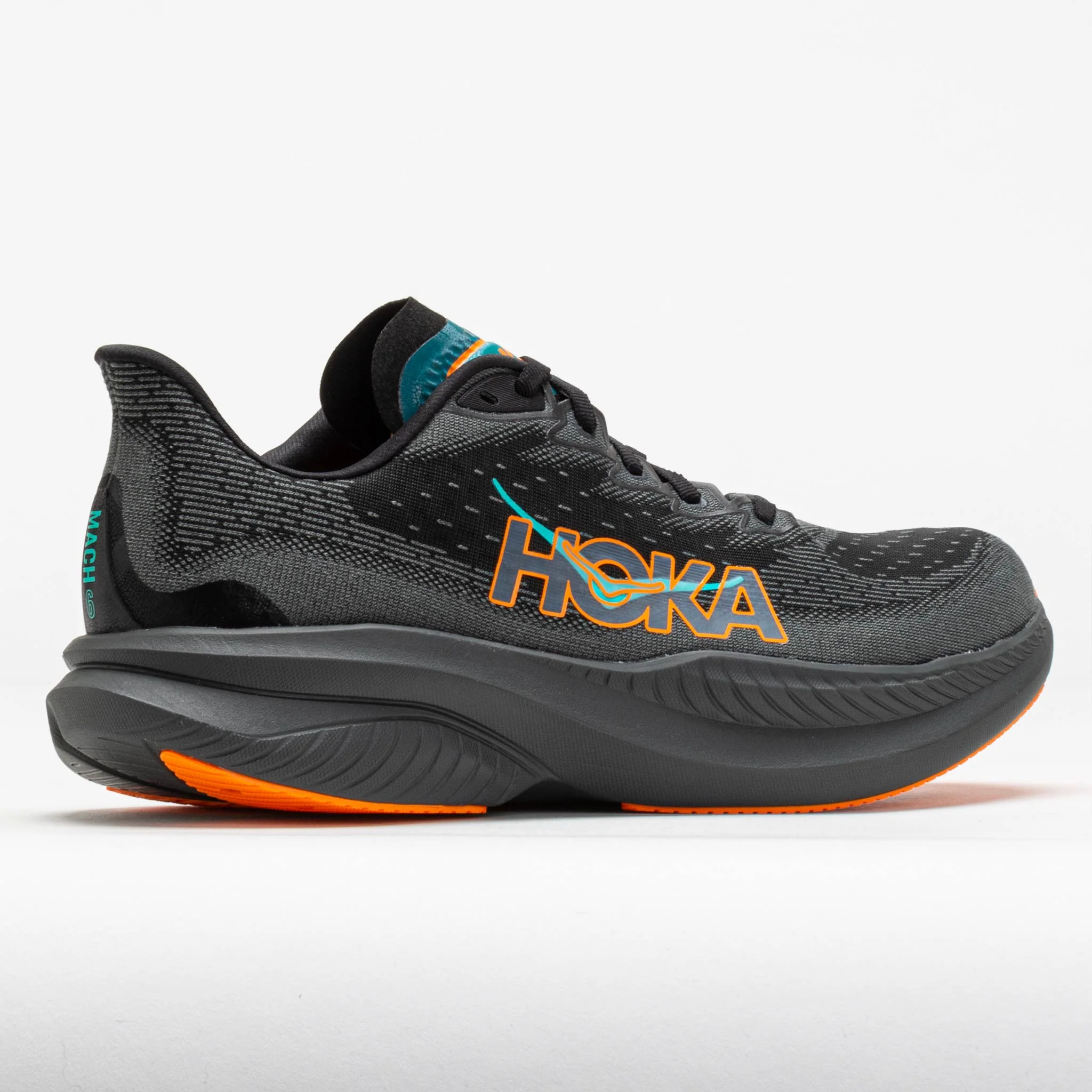 HOKA Mach 6 Men's Black/Electric Tangerine