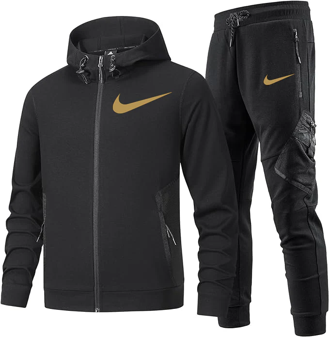 Men's Long Sleeve Hoodie Tracksuits Set
