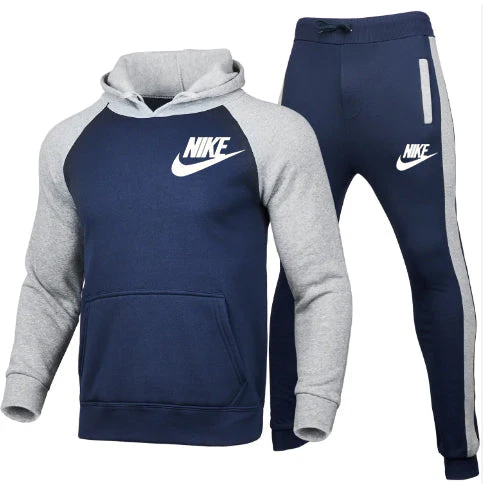 customized high standard casual men's clothing tracksuit set pullover Long sleeve two piece tracksuit
