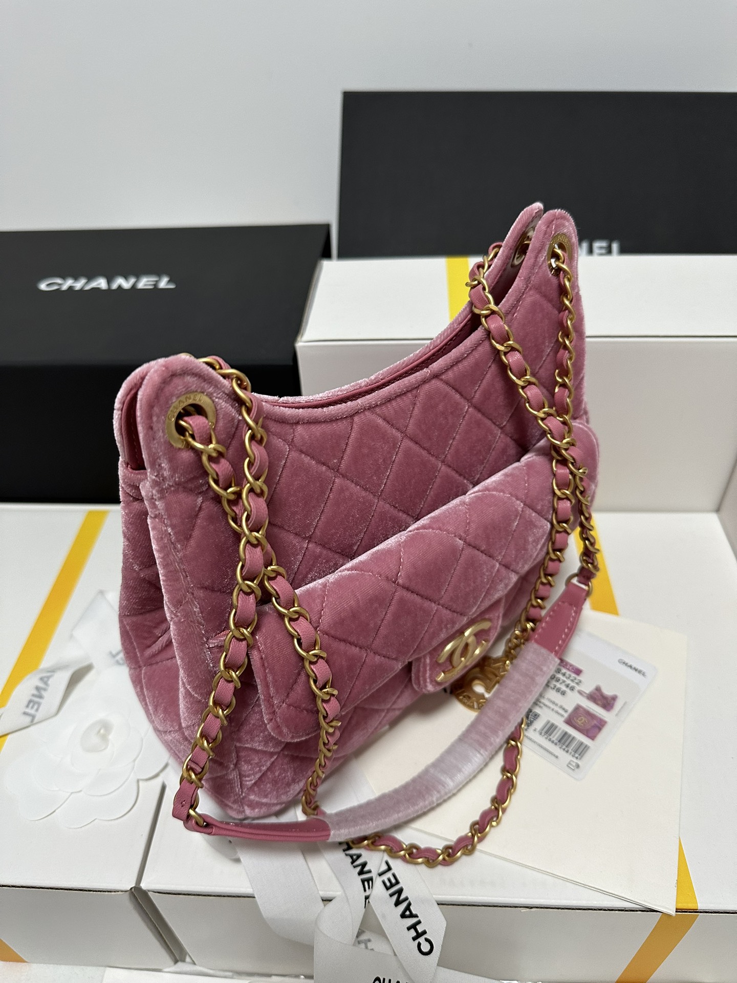 CHANEL Hobo Handbag Red Bean-AS4322