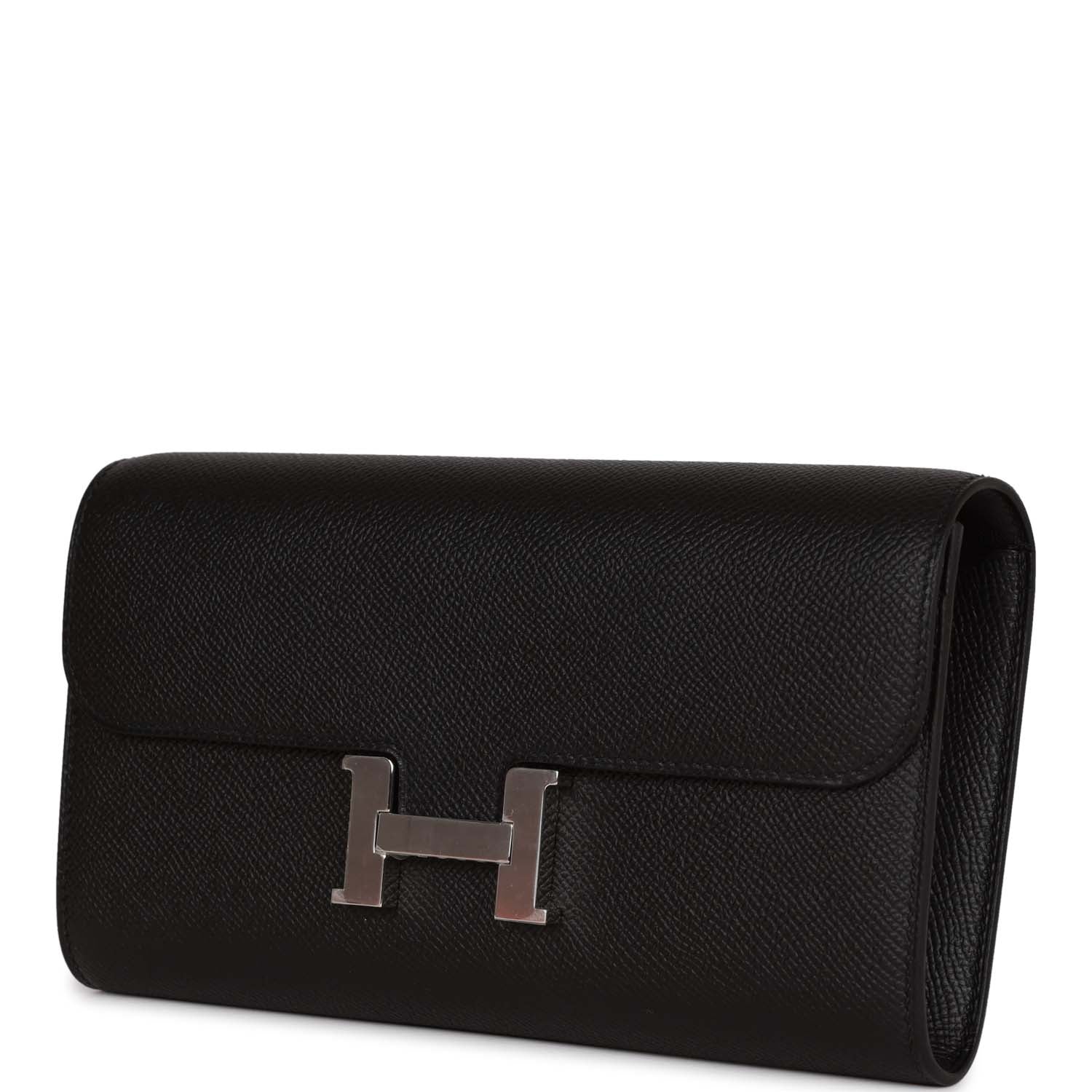 Her Constance Wallet To Go Black Epsom Palladium Hardware