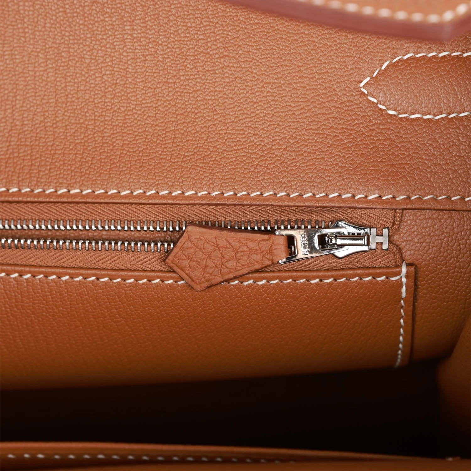 Her Birkin 35 Gold Togo Palladium Hardware